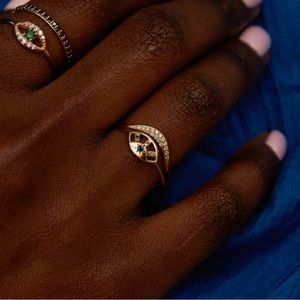 14k All Seeing Evil Eye Ring